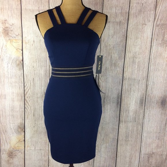 City Studio Dresses & Skirts - City Studio NWT Navy Blue Cutout Party Dress Sz 3